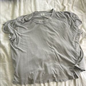 SOLD OUT ****TAUPE**** Free People Cream Oversized Short Sleeve T-Shirt